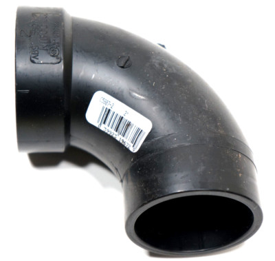 Nibco 2'' ABS DWV 90 Degree Street Elbow Fitting Solvent Weld Hub Socket Slip End