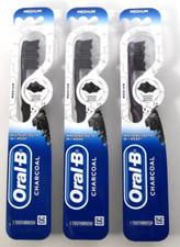 Oral-B Charcoal Whitening Toothbrushes, Medium Charcoal Bristles 3 Pack 