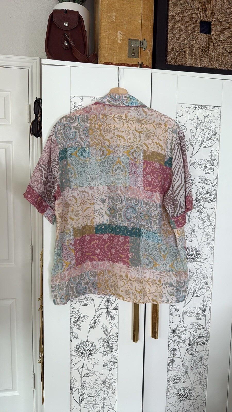 Johnny Was Mersaille Garden Patchwork Button Down… - image 6