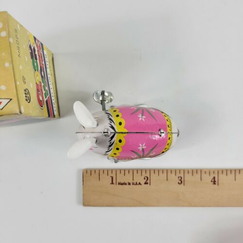Vintage Metal Windup Jumping Rabbit Toy 2 inches in Box MS083 With Key Easter - Picture 3 of 8
