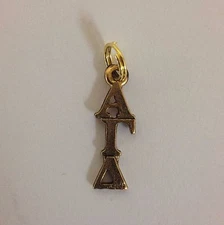 Alpha Gamma Delta 24K Gold Plated Lavaliere Sorority Greek Ann Peden