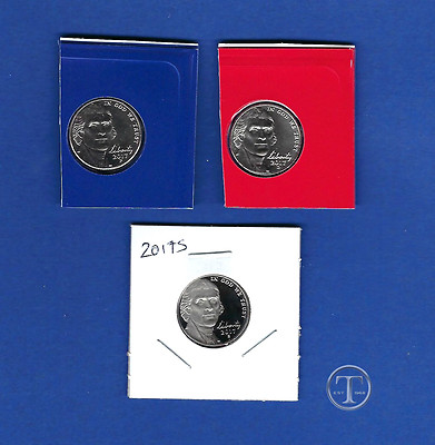 2017 P D and S BU AND Proof Jefferson Nickel set-PD Nickels from Mint Set