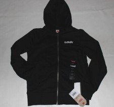 NWT Boys LEVIS Black Zip Up Hoodie Size S