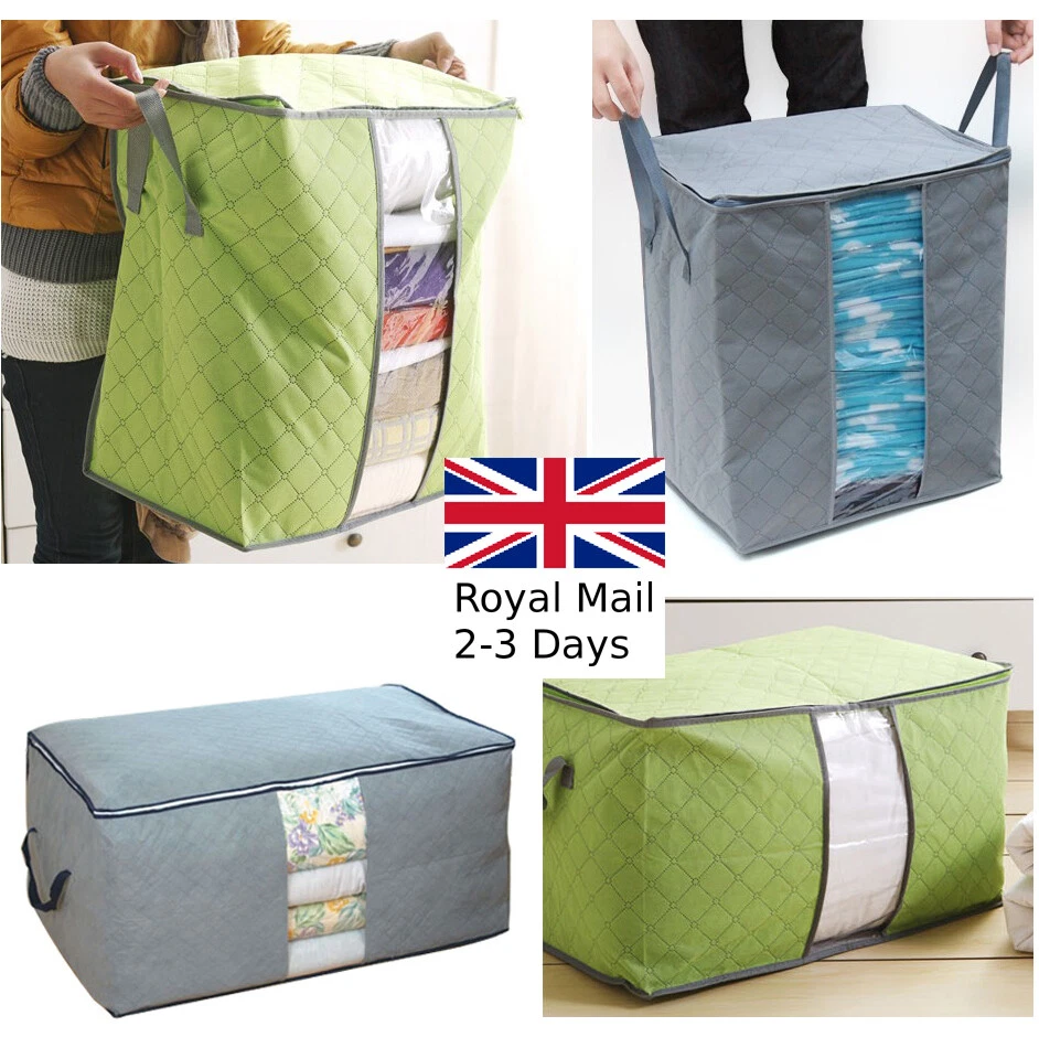 XL CLOTHES QUILT BEDDING DUVET HANDLES LAUNDRY PILLOWS STORAGE BAG