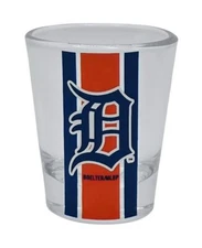 Boelter Brands MLB Stripe Shot Glass 2oz (Detroit Tigers)
