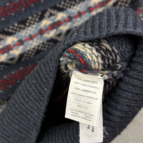 Suéter de Colección J.Crew Para Hombre Mediano Jersey Fair Isle Lana de Cordero Pullover Nórdico - Imagen 7 de 10