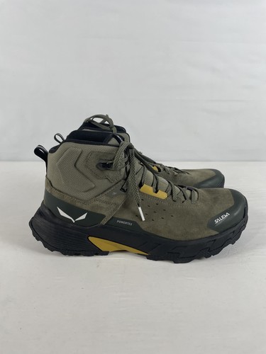 Very Good Salewa Pedroc 2 Leather Mid PTX Men's Hiking Boots, Faded Green/Dark O