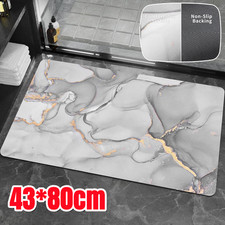 Diatomite Stone Bath Mat Non-Slip Mat Absorbent Drying Bathstone Bathmat Rugs Uk