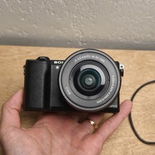 Sony Alpha a5100 Mirrorless Digital Camera with 16-50mm Lens Black 90 new
