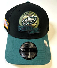 Philadelphia Eagles NFL NE 2022 Salute To Service Flex-Fit Hat~Black