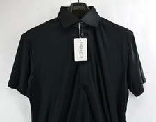 Collars And Co Men  s Dress Collar Polo Shirt Black Medium Short Sleeve