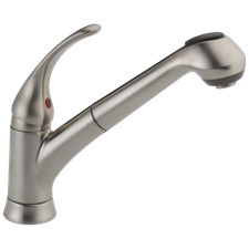 Delta Foundations B4310LF-SS Single Handle Pull-Out Kitchen Faucet - Stainless