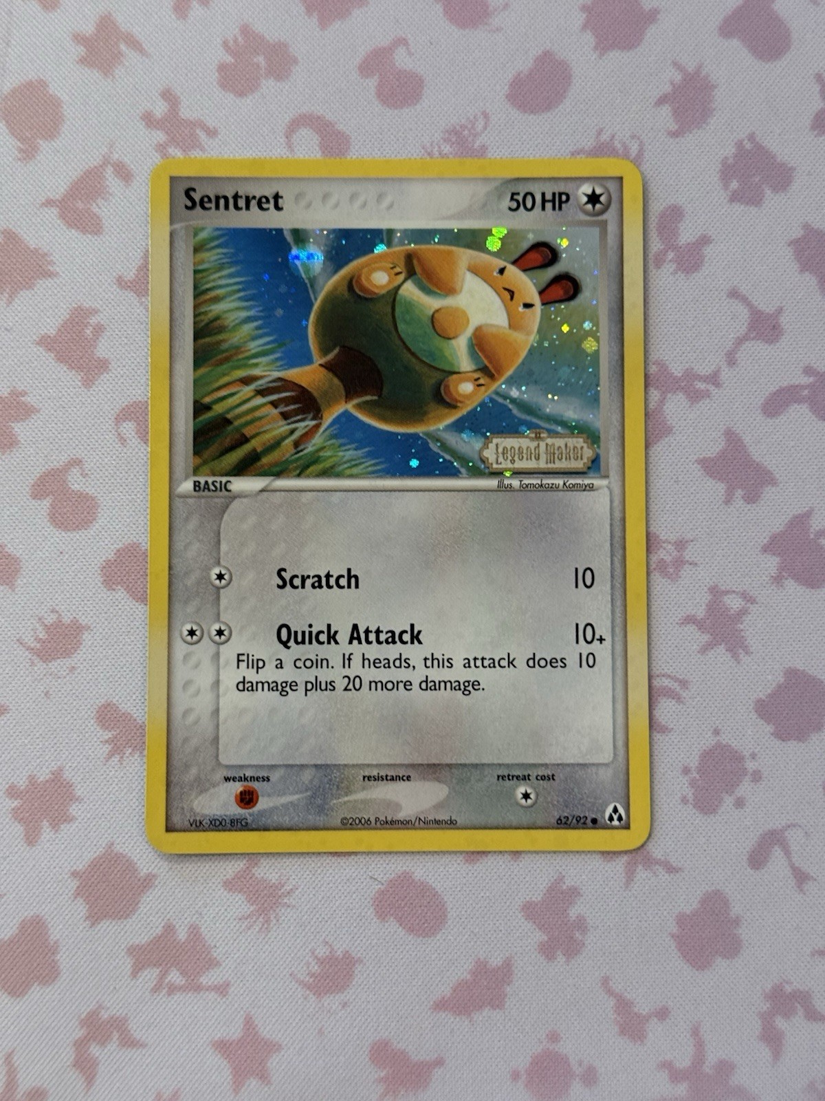Pokemon EX Legend Maker Sentret Stamped Reverse Holo 62/92 NEAR MINT