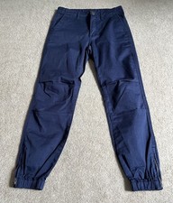 Johnny Was Navy Cotton Blend Cropped Mila Joggers Pants Sz. 2