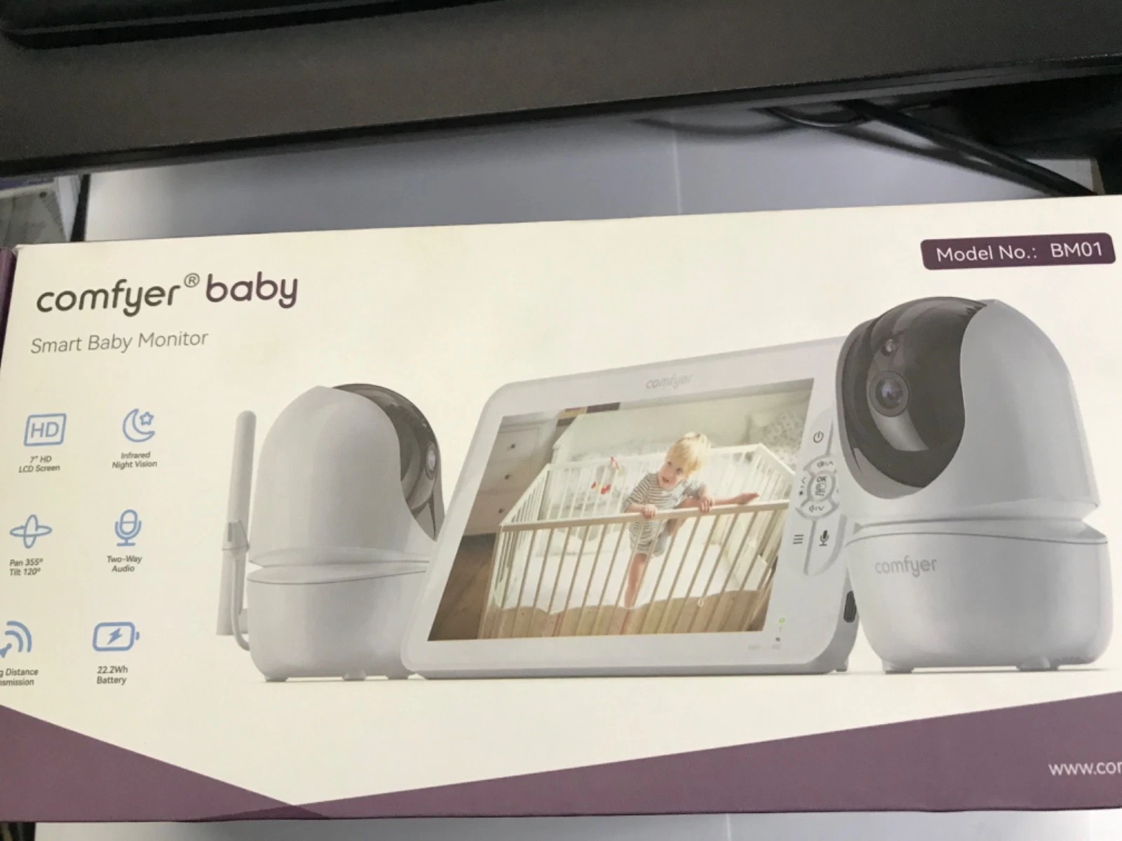 Comfyer Baby Monitor with Camera & Night Vision #(5C04)