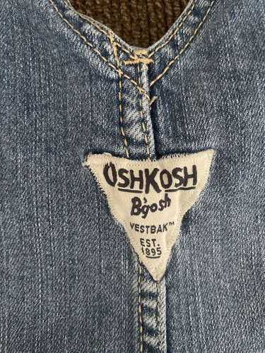 Girl’s Oshkosh B’gosh Vestbak Denim Overalls Size 8 Blue - Picture 7 of 7