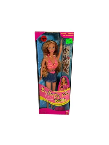 ✨ 1998 Butterfly Art Barbie NRFB 💖 Washable Tattoo Doll Mattel 20359 Sealed Vtg