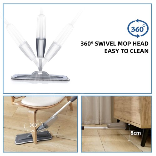 Microfiber Spray Mop for Floor Cleaning with 6 Washable Pads,360 Degree Spin ... - Picture 2 of 7