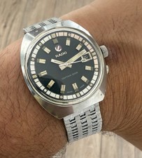 Vintage Rado Captain Cook Diver Automatic Steel 1960s Watch Rotating Bezel