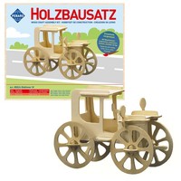 Pebaro Holzbausatz Oldtimer Iv, 3D-Puzzle 19 Teile, Unbehandeltes Holz 850/4