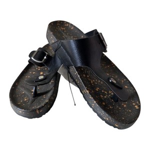 Soul Mate Black Speckled Slip-on Bohemian Sandals Women's Size 8 NEW 