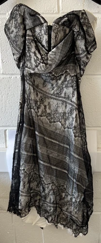 Vintage, Vivienne Westwood, Lace, Corset, Mid Length Dress, Women's UK8