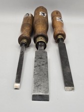 🪵 Vintage Sheffield Wood Chisel Set of 3 – Marples Beehive + SIGNAL 1/2