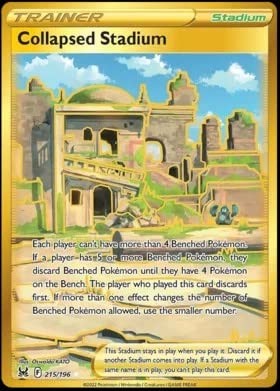 Pokemon - Collapsed Stadium - 215/196 Lost Origin - Secret Standard, Gold