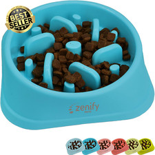 Zenify Dog Bowl Slow Feeder - Large 500Ml Healthy Eating Pet Interactive Feeder 