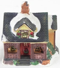 2005 Wellington Square Village PORCH HOUSE Christmas Ceramic