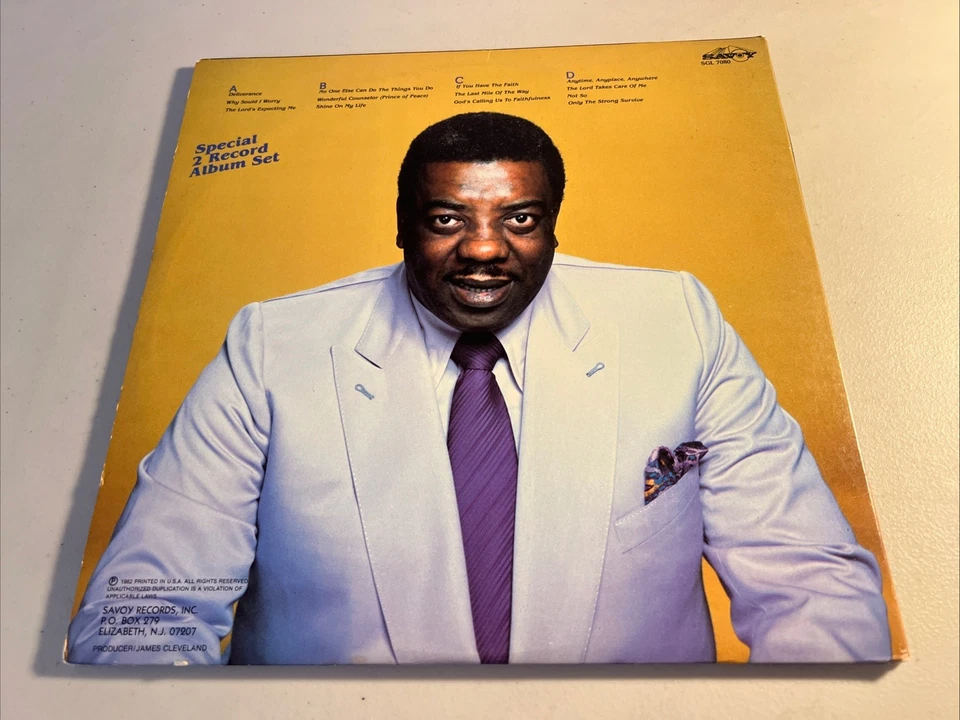 JAMES CLEVELAND AND THE CLEVELAND SINGERS - 2xVinyl 1982 Gatefold SAVOY SGL-7080 - Image 2 of 4
