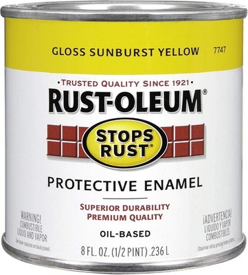 Rust-Oleum 7747730 Stops Rust 8 Fl Oz (Pack of 1), Gloss Sunburst Yellow 