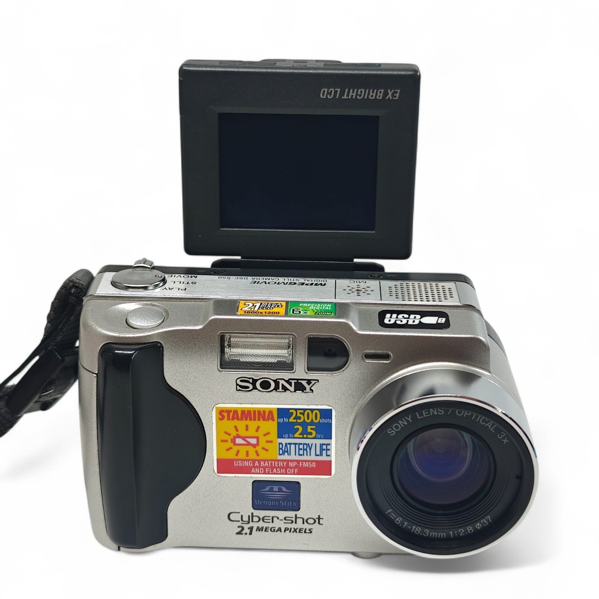 Sony Cyber-shot DSC-S50 2.1MP Digital Camera - Silver for sale