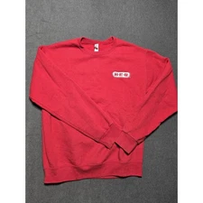 HEB Crewneck Sweatshirt Pullover Red Embroidered Logo Small Unisex