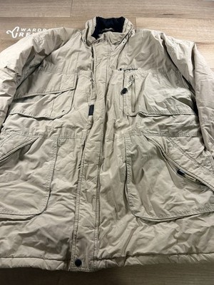 Champion Vintage 90s Beige Zip Track Jacket Coat Big & Tall Men Size 3XL (XXXL)