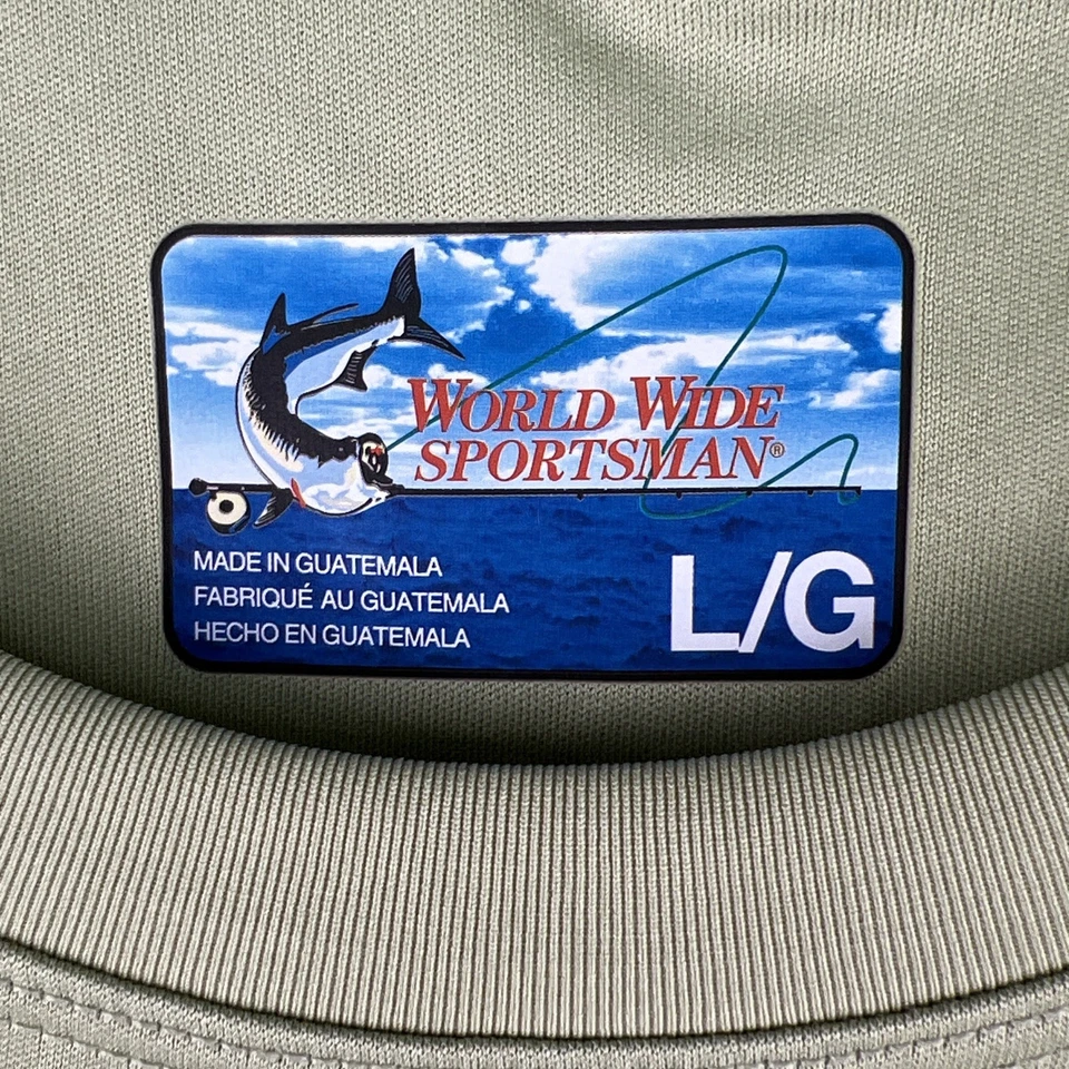 World Wide Sportsman L Pesca Verde Manga Corta Jason Mathias Arte Lubina Pez Foto 4 de 4