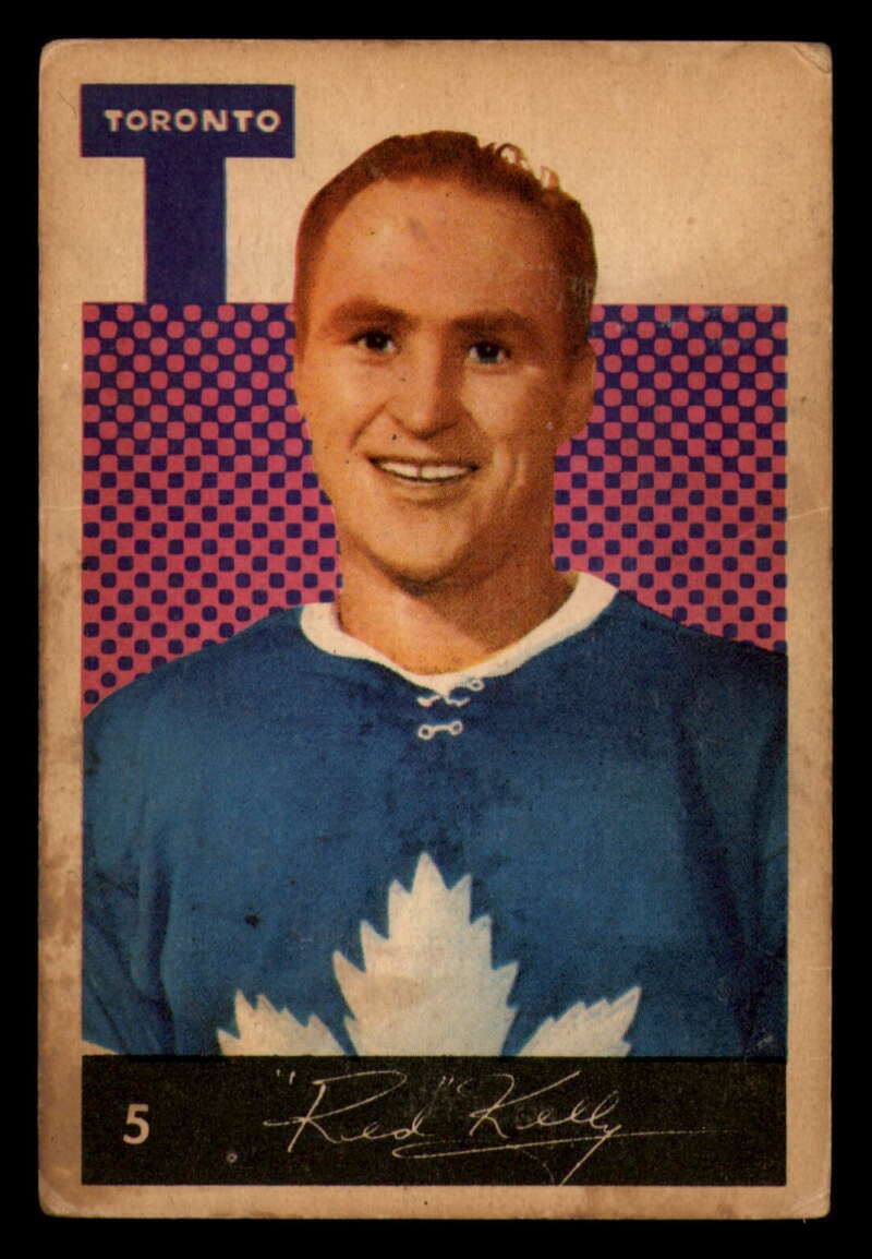Red Kelly #5 Hockey Cards 1962 Parkhurst trading card — raw and PSA graded price guide