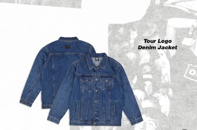 Oasis LIVE 25 BLUE Denim Jean Jacket Size M WITH OASIS PATCH Liam