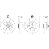 2X Hella Bremsscheiben 290Mm Hinten Passend FüR Renault Espace 56176PRO