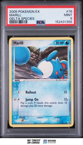 Marill graded PSA 9 for sale on eBay