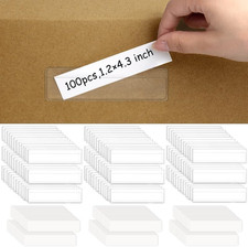 100 Pieces Label Holders Adhesive Shelf Tag with Blank Index Card  Pockets
