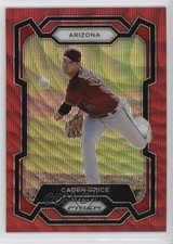 2024 Panini Prizm Ruby Wave Prizm Caden Grice #295 1cn6
