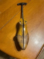 Vintage Antique Cobbler Wood Shoe Form Stretcher Metal Screw Handle size 3
