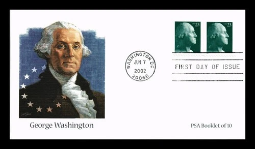 US COVER FLEETWOOD PSA BOOKLET OF 10 FIRST DAY OF ISSUE GEORGE WASHINGTON