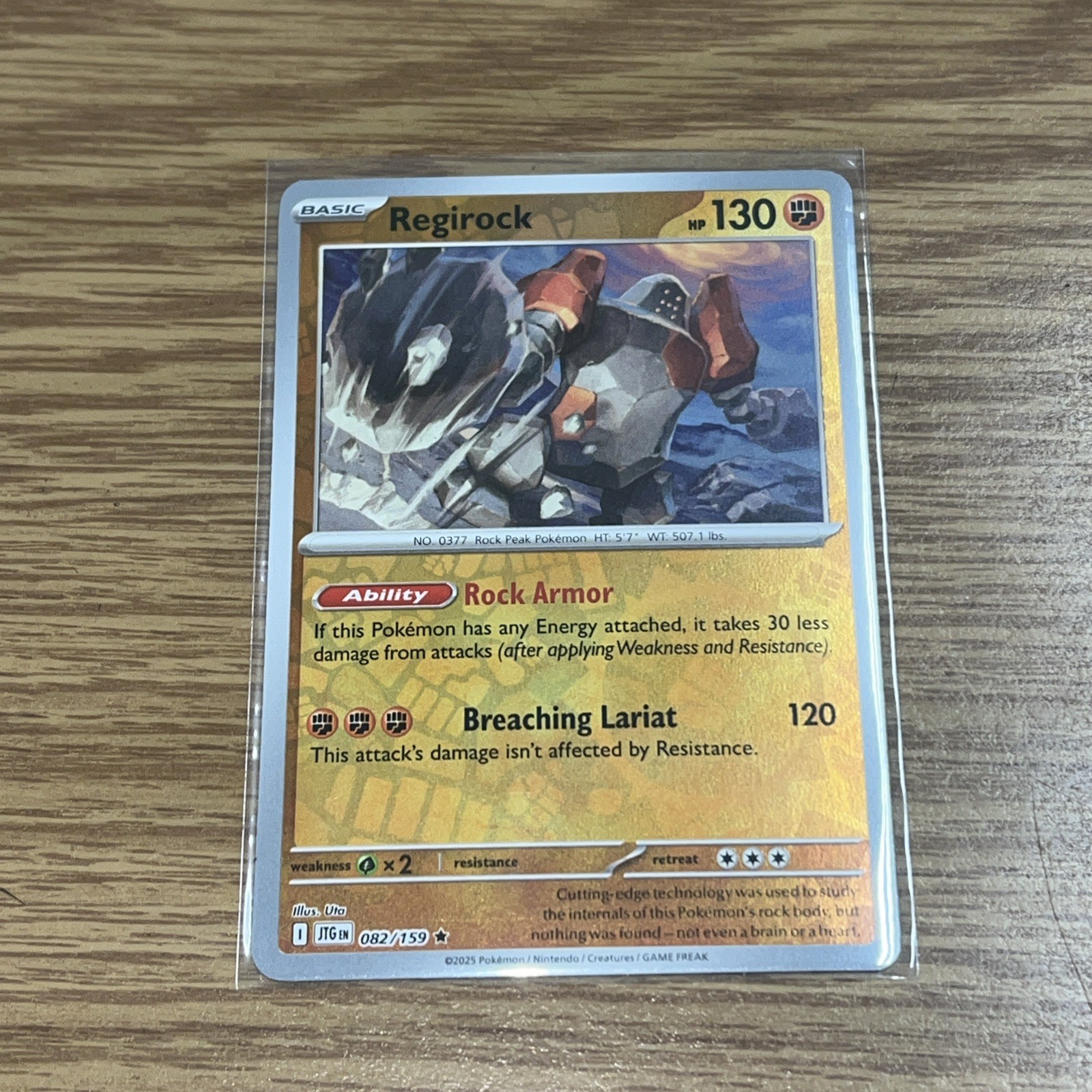 Regirock SV09: Journey Together #082/159 Holo Rare Reverse Holo Pokemon NM