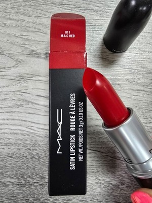 MAC Satin Lippenstift | 811 M.A.C Rot | 3g/0,10oz | Neu & Originalverpackt 100% Original