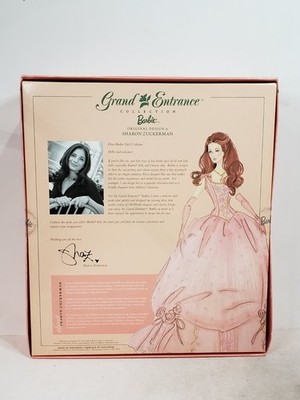 美品・Barbie グランドエントランスコレクション シャロンズッカーマン 黒髪 GRAND ENTRANCE SHARON ZUCKERMAN BARBIE DOLL 2001 MATTEL 58341 NRFB