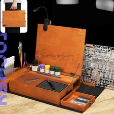 Hobby Work Table for Model Building Portable Workbench with Light Workstation