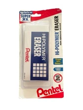 Pentel Hi-Polymer Super XL Block Eraser Latex Free Won’t Tear Paper 4.25" x 1.75