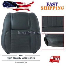For Ford Mustang 2010-2014 Driver Lean Back Seat Cover Perforated Leather Black